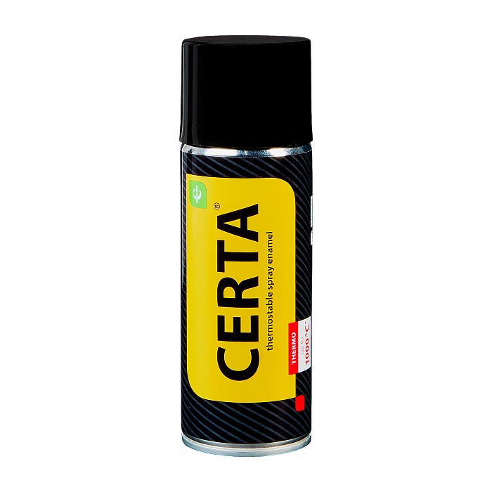Краска термостойкая черная Certa